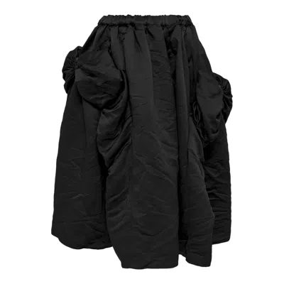 Comme Des Garçons Large Bow Skirt In Black
