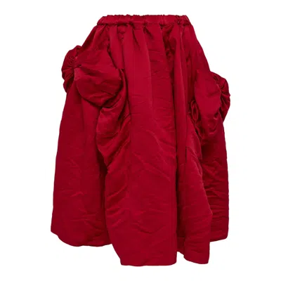 Comme Des Garçons Large Bow Skirt In Red