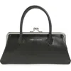 Comme Des Garçons Large Frame Top Handle Bag In Black