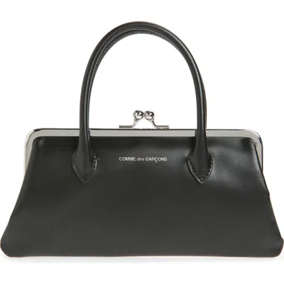 Comme Des Garçons Large Frame Top Handle Bag In Black