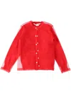 Comme Des Garçons Layered Cardigan In Red