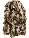Comme Des Garçons Layered-design Midi Skirt In Neutrals
