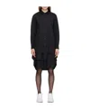 Comme Des Garçons Layered-effect Cotton Shirtdress In Black