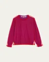 Comme Des Garçons Layered Long-sleeve Top In Purple X Red