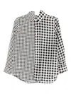 Comme Des Garçons Layered Plaid Shirt In Multi