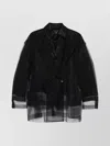 Comme Des Garçons Layered Sheer Jacket Longline Design