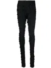 Comme Des Garçons Layered Skinny Trousers In Black