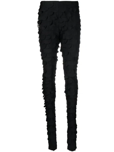 Comme Des Garçons Layered Skinny Trousers In Black