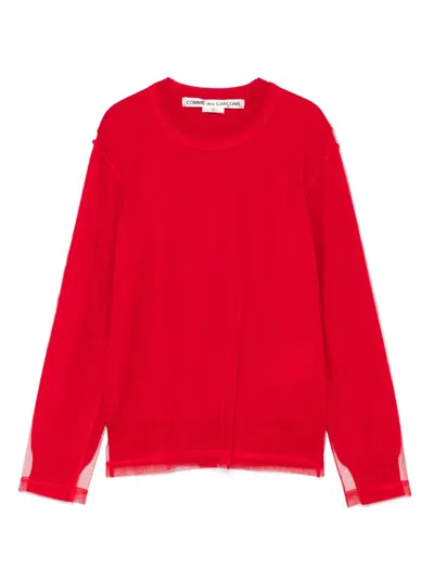 Comme Des Garçons Oberteil Im Layering-look In Rot