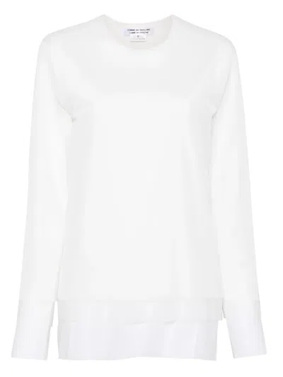 Comme Des Garçons Layered Top In White