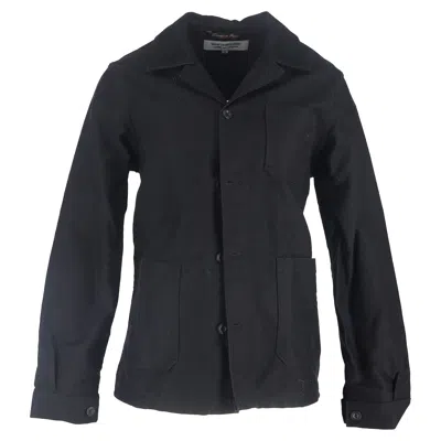 Comme Des Garçons Le Laboureur Short Work Jacket In Black Cotton