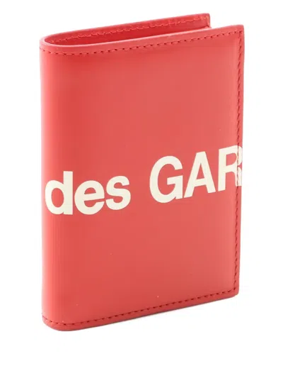 Pre-owned Comme Des Garçons Leather Bi-fold Wallet In Red