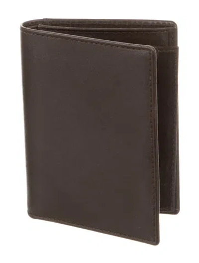 Pre-owned Comme Des Garçons Leather Bifold Wallet In Brown