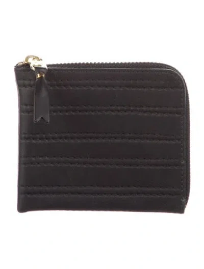 Pre-owned Comme Des Garçons Leather Card Holder In Black