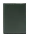 Comme Des Garçons Leather Cardholder In Green
