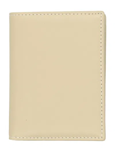 Comme Des Garçons Leather Classic Cardholder In Beige