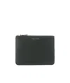 Comme Des Garçons Black Leather Envelope In Green