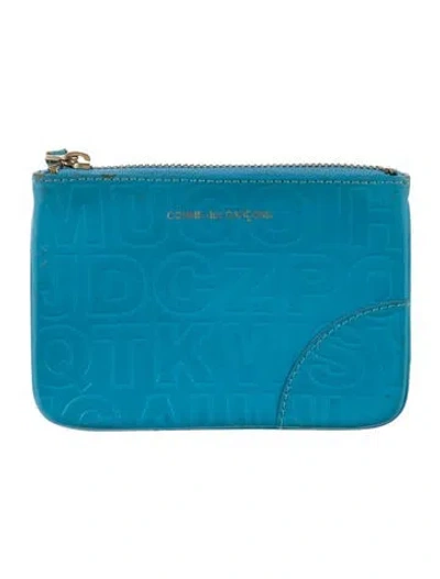 Pre-owned Comme Des Garçons Leather Coin Pouch In Blue