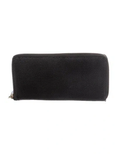 Pre-owned Comme Des Garçons Leather Continental Wallet In Black