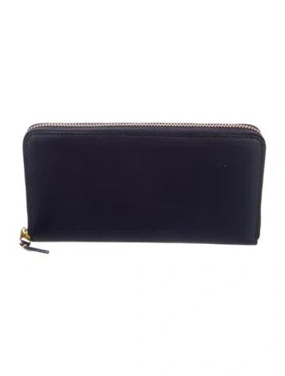 Pre-owned Comme Des Garçons Leather Continental Wallet W/ Tags In Blue