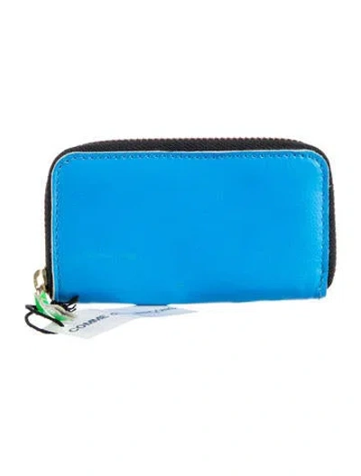 Pre-owned Comme Des Garçons Leather Continental Wallet W/ Tags In Blue