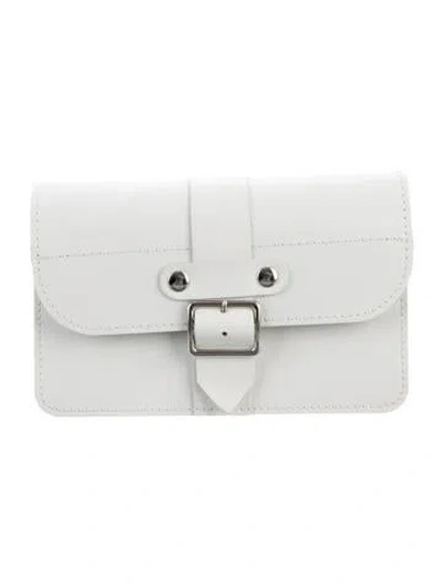 Pre-owned Comme Des Garçons Leather Continental Wallet In White
