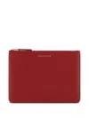 Comme Des Garçons Leather Credit Card Case In Red