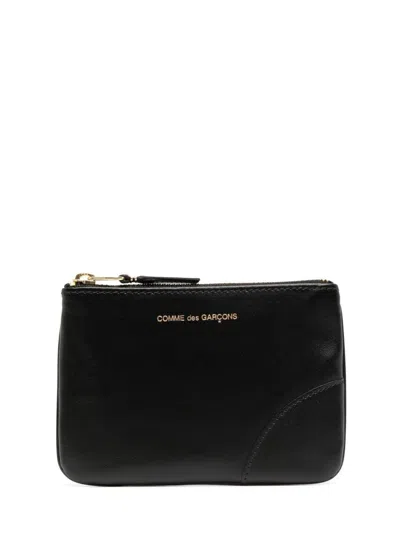 Comme Des Garçons Leather Credit Card Case In Black