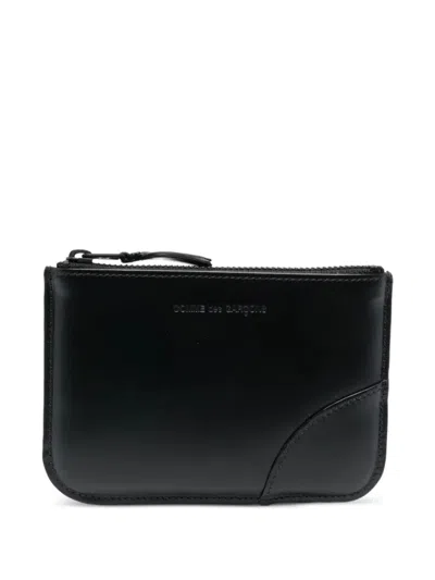 Comme Des Garçons Leather Credit Card Case In Black