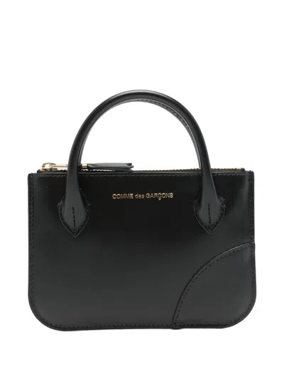Comme Des Garçons Leather Credit Card Case In Black