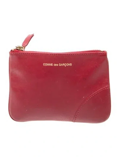 Pre-owned Comme Des Garçons Leather Crossbody Bag In Burgundy