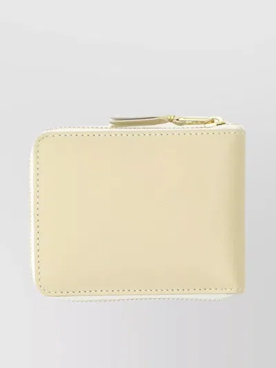Comme Des Garçons Leather Essentials Coin Compartment In Yellow