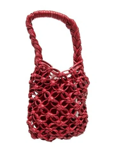Pre-owned Comme Des Garçons Leather Hobo In Red