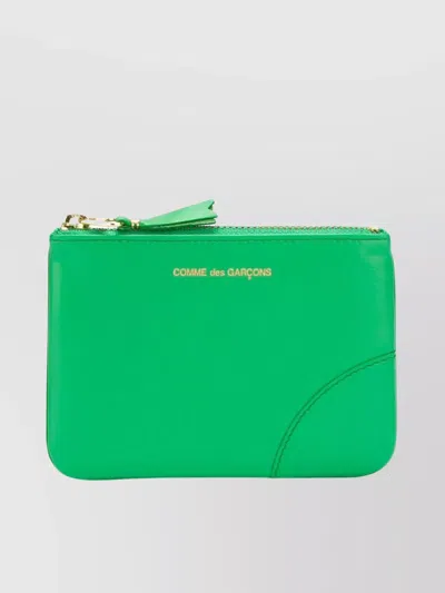 Comme Des Garçons Leather Line With Rectangular Silhouette In Green