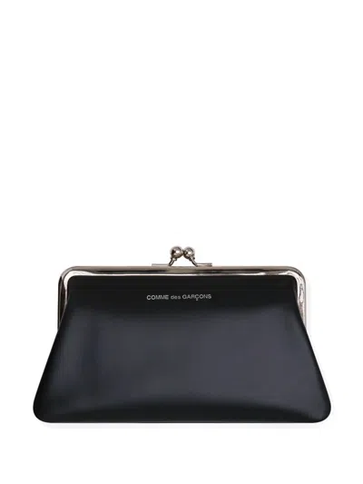 Comme Des Garçons Leather Mini Clutch In Black