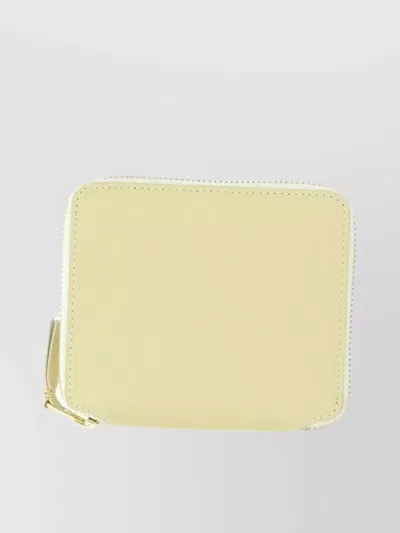 Comme Des Garçons Leather Organizer With Internal Compartments In Yellow