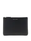 Comme Des Garçons Leather Pouch In Black