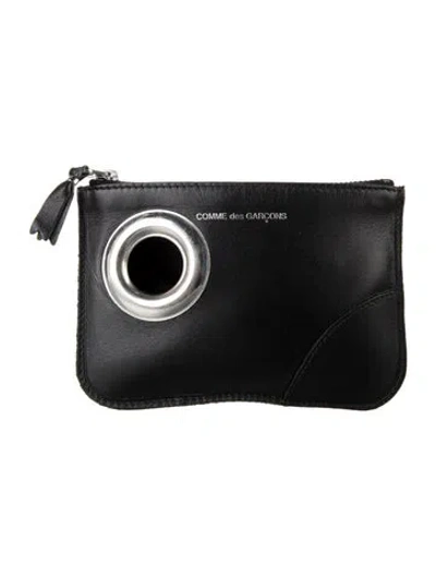 Pre-owned Comme Des Garçons Leather Pouch In Black