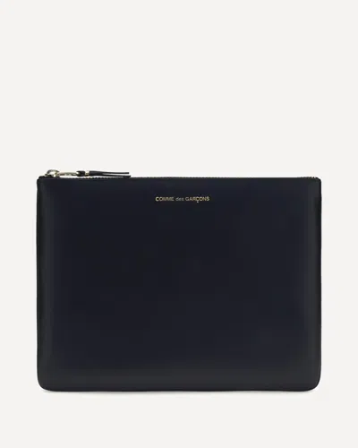Comme Des Garçons Leather Pouch Bag In Black