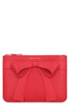 Comme Des Garçons Leather Pouch In Red