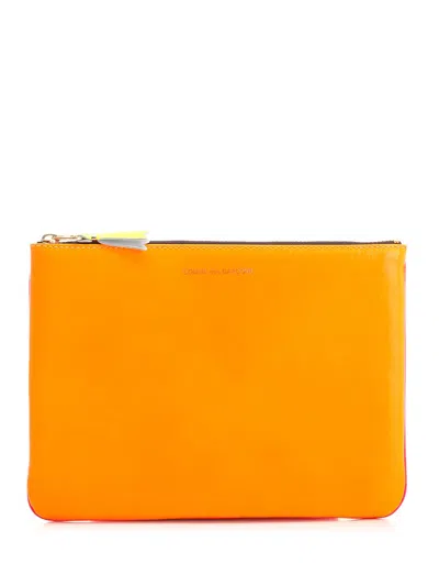 Comme Des Garçons Leather Pouch Wallets White