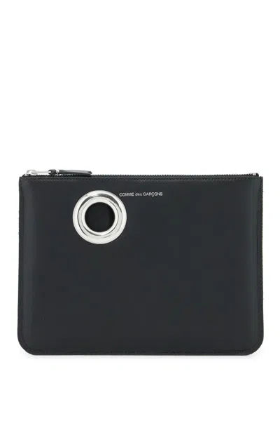 Comme Des Garçons Leather Pouch With Large Eyelet Detail