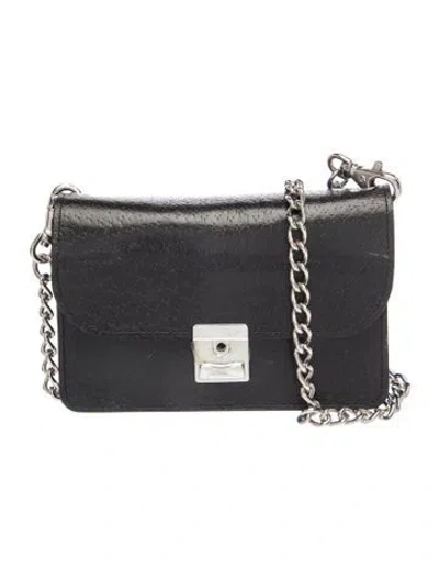 Pre-owned Comme Des Garçons Leather Shoulder Bag In Black