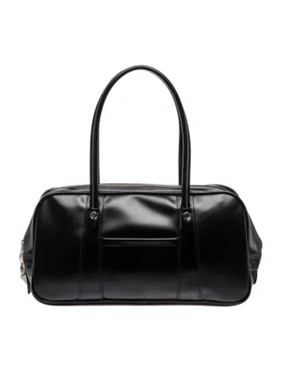 Pre-owned Comme Des Garçons Leather Shoulder Bag In Black