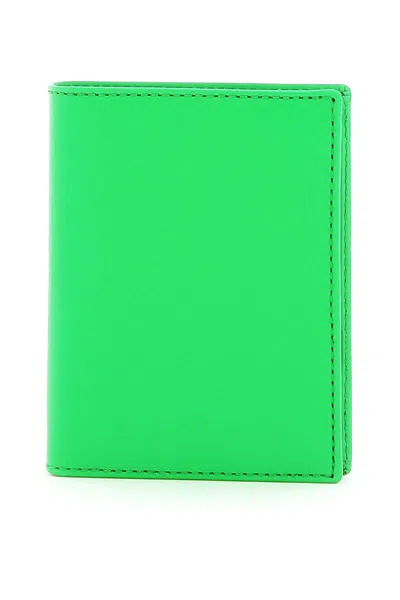 Comme Des Garçons Comme Des Garcons Wallet Leather Small Bi-fold Wallet In Verde