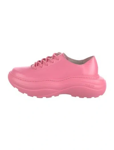 Pre-owned Comme Des Garçons Leather Sneakers In Pink