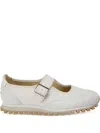 Comme Des Garçons Leather Sneakers In White