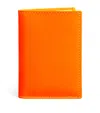 Comme Des Garçons Leather Super Fluo Cardholder In Gold
