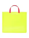 Comme Des Garçons Leather Super Fluo Tote Bag In Orange
