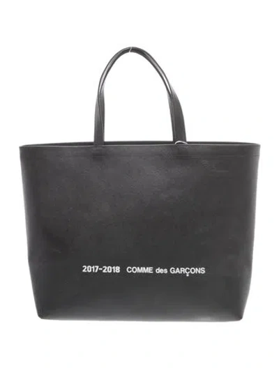 Pre-owned Comme Des Garçons Leather Top Handle Bag In Black